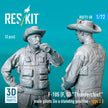 Republic F-105 (F, G) Thunderchief male pilots (in a standing position - type 2 ) (2 pcs) (3D Printed) Scale 1:72 ResKit RSF72-0058 for Figurines for Aircraft Model Kit
