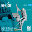 Rafale (C, M) female pilot (with Access Ladder - type 1) (1 pcs) (3D Printed) Scale 1:72 ResKit RSF72-0063 for Figurines for Aircraft Model Kit