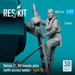 Rafale (C, M) female pilot (with Access Ladder - type 1) (1 pcs) (3D Printed) Scale 1:72 ResKit RSF72-0063 for Figurines for Aircraft Model Kit