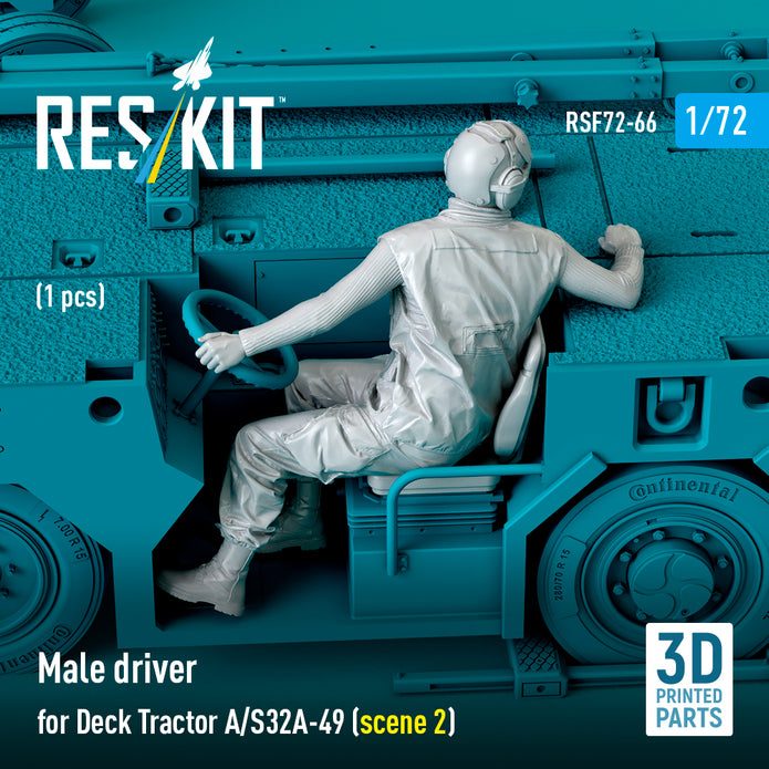 Male driver for Deck Tractor A/S32A-49 (scene 2) (1 pcs) (3D Printed) Scale 1:72 ResKit RSF72-0066 for Figurines for Aircraft Model Kit