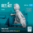 Male driver for Deck Tractor A/S32A-49 (scene 2) (1 pcs) (3D Printed) Scale 1:72 ResKit RSF72-0066 for Figurines for Aircraft Model Kit