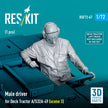 Male driver for Deck Tractor A/S32A-49 (scene 3) (1 pcs) (3D Printed) Scale 1:72 ResKit RSF72-0067 for Figurines for Aircraft Model Kit