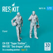 Sikorsky CH-53E Super Stallion, MH-53E Sea Dragon pilots (in a standing position - type 2) (2 pcs) (3D Printed) Scale 1:72 ResKit RSF72-0070