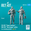 Sikorsky CH-53E Super Stallion, MH-53E Sea Dragon pilots (in a standing position - type 2) (2 pcs) (3D Printed) Scale 1:72 ResKit RSF72-0070