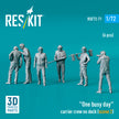 One busy day carrier crew on deck (scene 2) (6 pcs) (3D Printed) Scale 1:72 ResKit RSF72-0071 for Figurines for Aircraft Model Kit