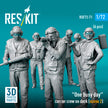 One busy day carrier crew on deck (scene 2) (6 pcs) (3D Printed) Scale 1:72 ResKit RSF72-0071 for Figurines for Aircraft Model Kit