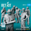 One busy day carrier crew on deck (scene 2) (6 pcs) (3D Printed) Scale 1:72 ResKit RSF72-0071 for Figurines for Aircraft Model Kit