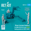 Driver & Airmen (modern) (3 pcs) (MHU-83 D/E Lift Truck UPPER Loading Position for RSK72-0009) (3D Printed) Scale 1:72 ResKit RSF72-0073 for Figurines for Aircraft Model Kit