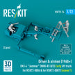 Driver & Airmen (1960+) (3 pcs) (MJ-4 Jammer (MHU-83 B/E) Early Lift Truck for RSK72-0006 & for RSK72-0007) (scene 1) (3D Printed) Scale 1:72 ResKit RSF72-0074 for Figurines for Aircraft Model Kit