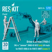 Driver & Airmen (1960+) (3 pcs) (MJ-4 Jammer (MHU-83 B/E) Early Lift Truck for RSK72-0006 & for RSK72-0007) (scene 1) (3D Printed) Scale 1:72 ResKit RSF72-0074 for Figurines for Aircraft Model Kit