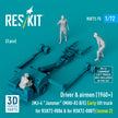 Driver & Airmen (1960+) (3 pcs) (MJ-4 Jammer (MHU-83 B/E) Early Lift Truck for RSK72-0006 & for RSK72-0007) (scene 2) (3D Printed) Scale 1:72 ResKit RSF72-0075 for Figurines for Aircraft Model Kit