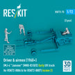 Driver & Airmen (1960+) (3 pcs) (MJ-4 Jammer (MHU-83 B/E) Early Lift Truck for RSK72-0006 & for RSK72-0007) (scene 2) (3D Printed) Scale 1:72 ResKit RSF72-0075 for Figurines for Aircraft Model Kit