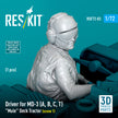 Driver for MD-3 (A, B, C, T) Mule Deck Tractor (scene 1) (1 pcs) (3D Printed) Scale 1:72 ResKit RSF72-0083