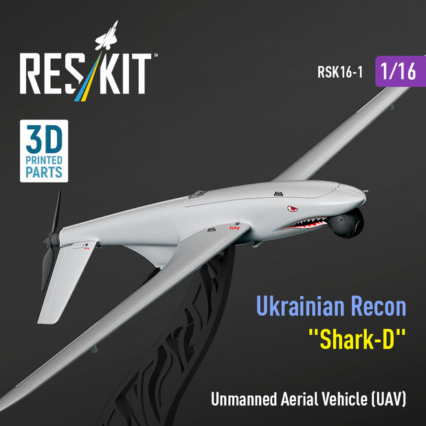 Ukrainian Recon Unmanned Aerial Vehicle (UAV) Shark-D (3D Printed) Scale 1:16 ResKit RSK16-0001 for Unmanned Aerial Vehicle (UAV) Model Kit