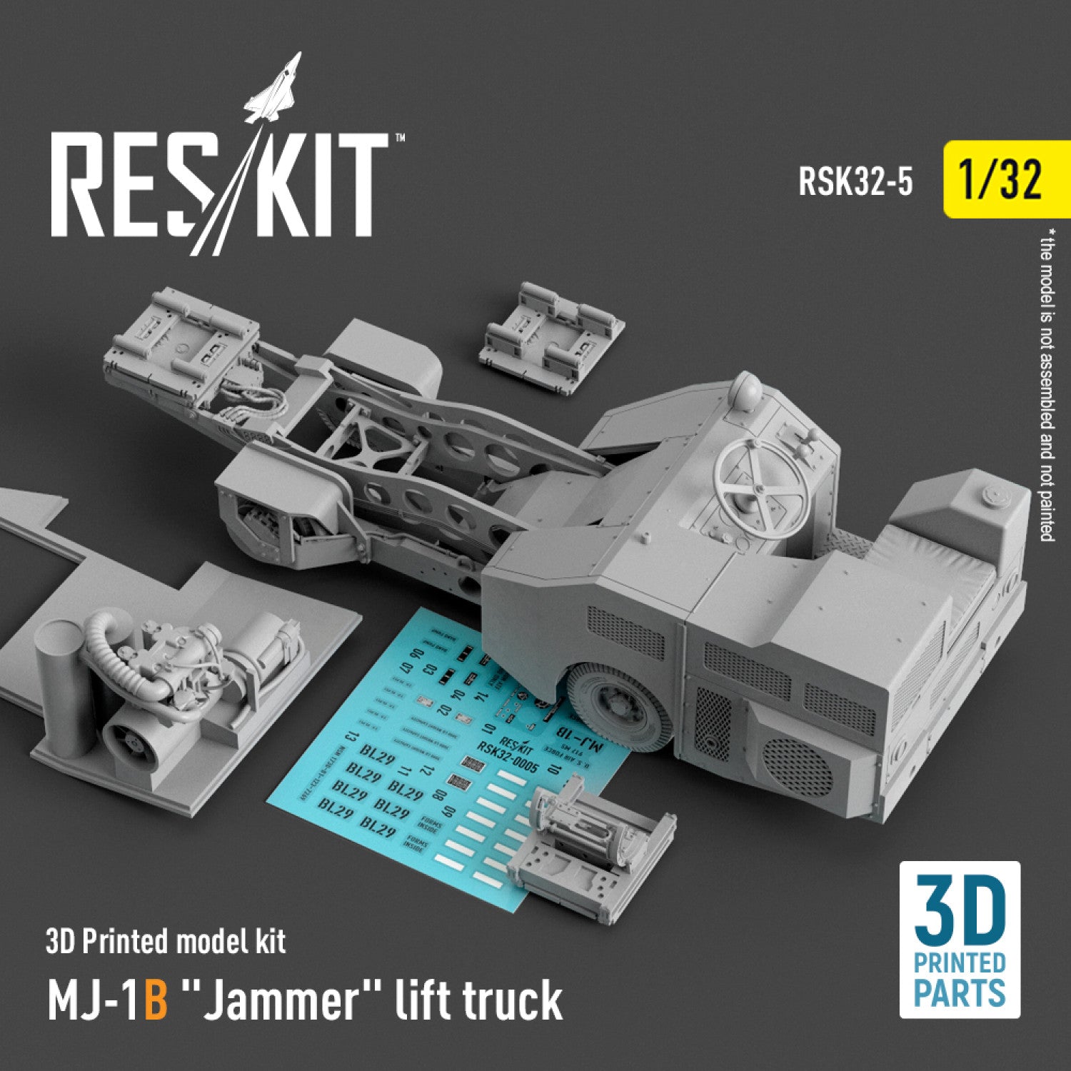 MJ-1B Jammer Lift Truck (3D Printed model kit) Scale 1:32 ResKit RSK32-0005