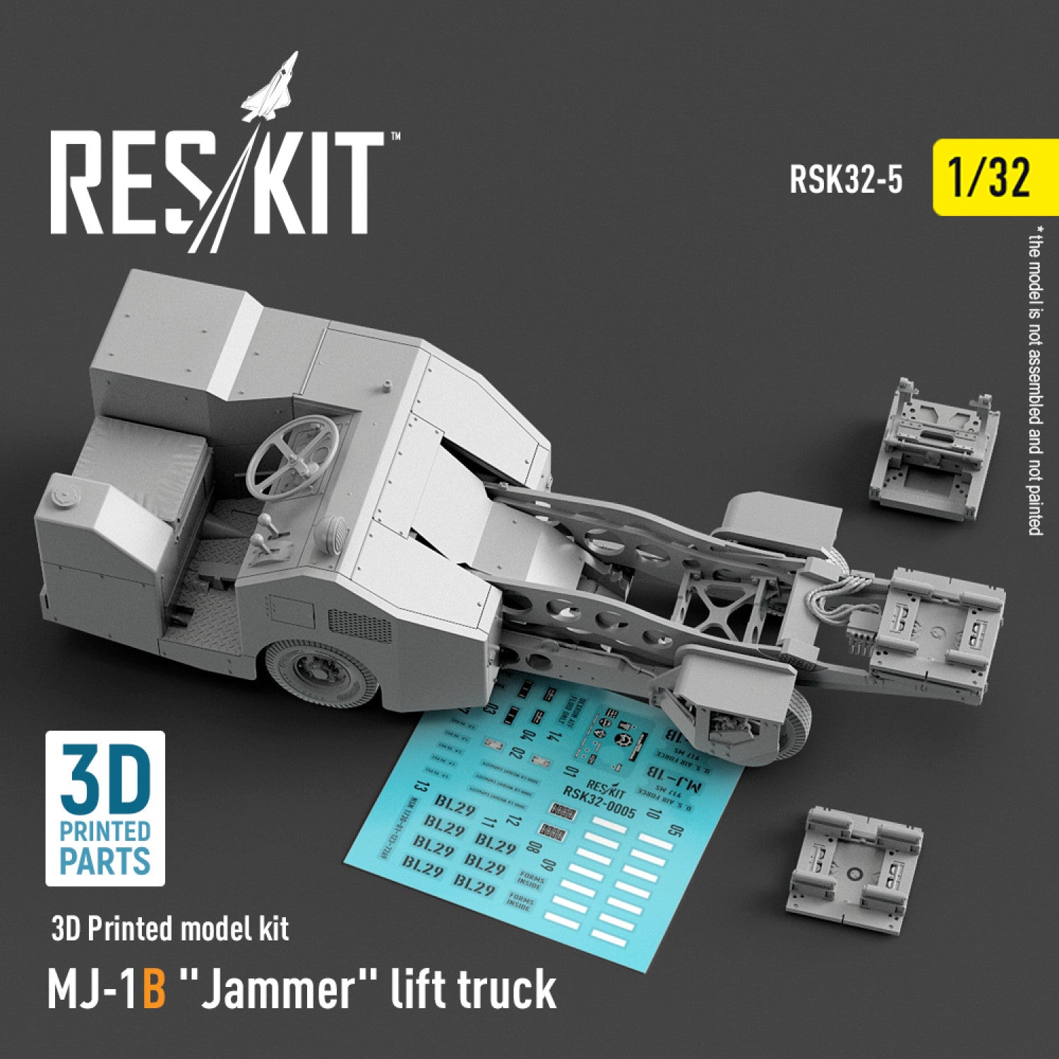 MJ-1B Jammer Lift Truck (3D Printed model kit) Scale 1:32 ResKit RSK32-0005