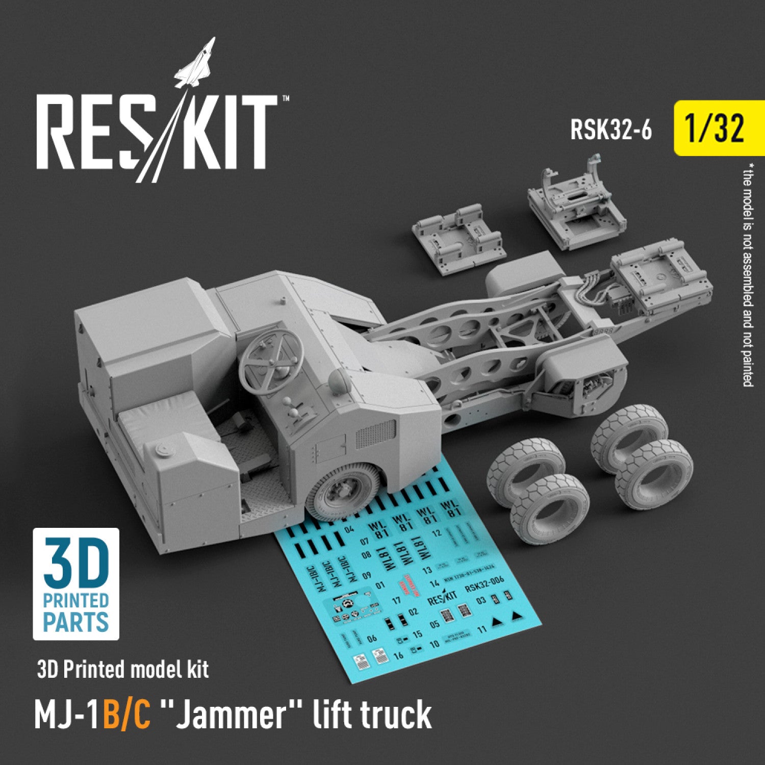 MJ-1B/C Jammer Lift Truck (3D Printed model kit) Scale 1:32 ResKit RSK32-0006