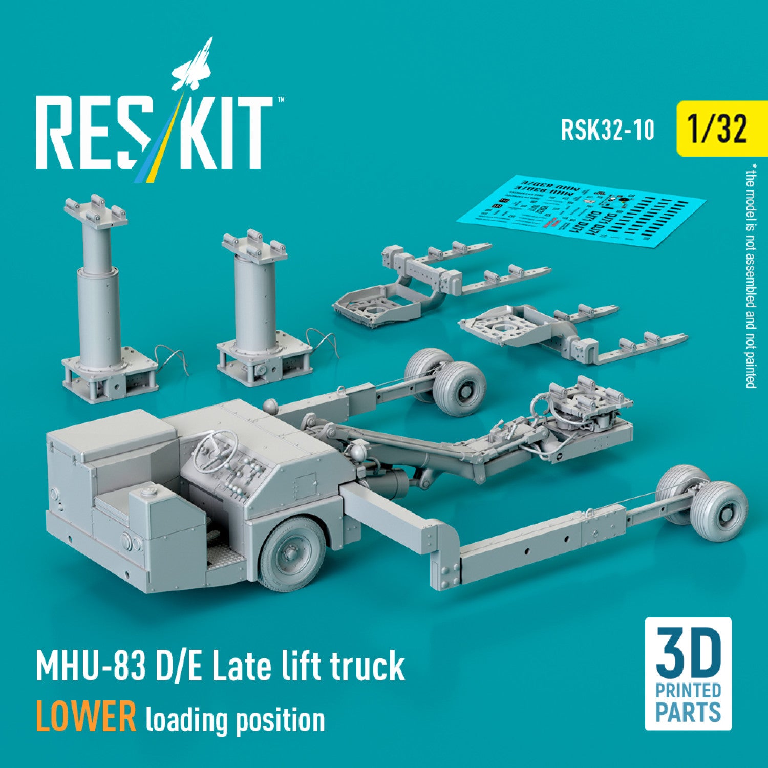 MHU-83 D/E Late Lift Truck LOWER loading position (3D Printed model kit) Scale 1:32 ResKit RSK32-0010