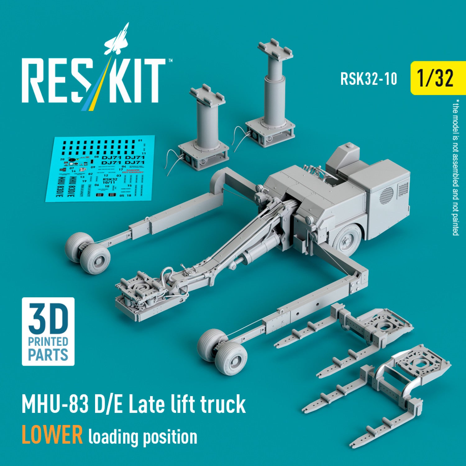 MHU-83 D/E Late Lift Truck LOWER loading position (3D Printed model kit) Scale 1:32 ResKit RSK32-0010