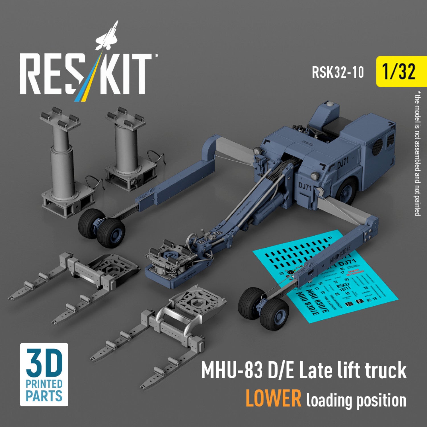 MHU-83 D/E Late Lift Truck LOWER loading position (3D Printed model kit) Scale 1:32 ResKit RSK32-0010