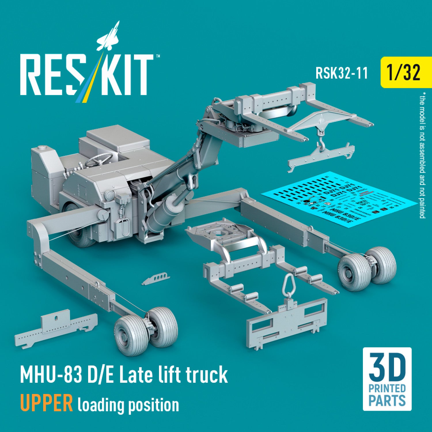 MHU-83 D/E Late Lift Truck UPPER loading position (3D Printed model kit) Scale 1:32 ResKit RSK32-0011