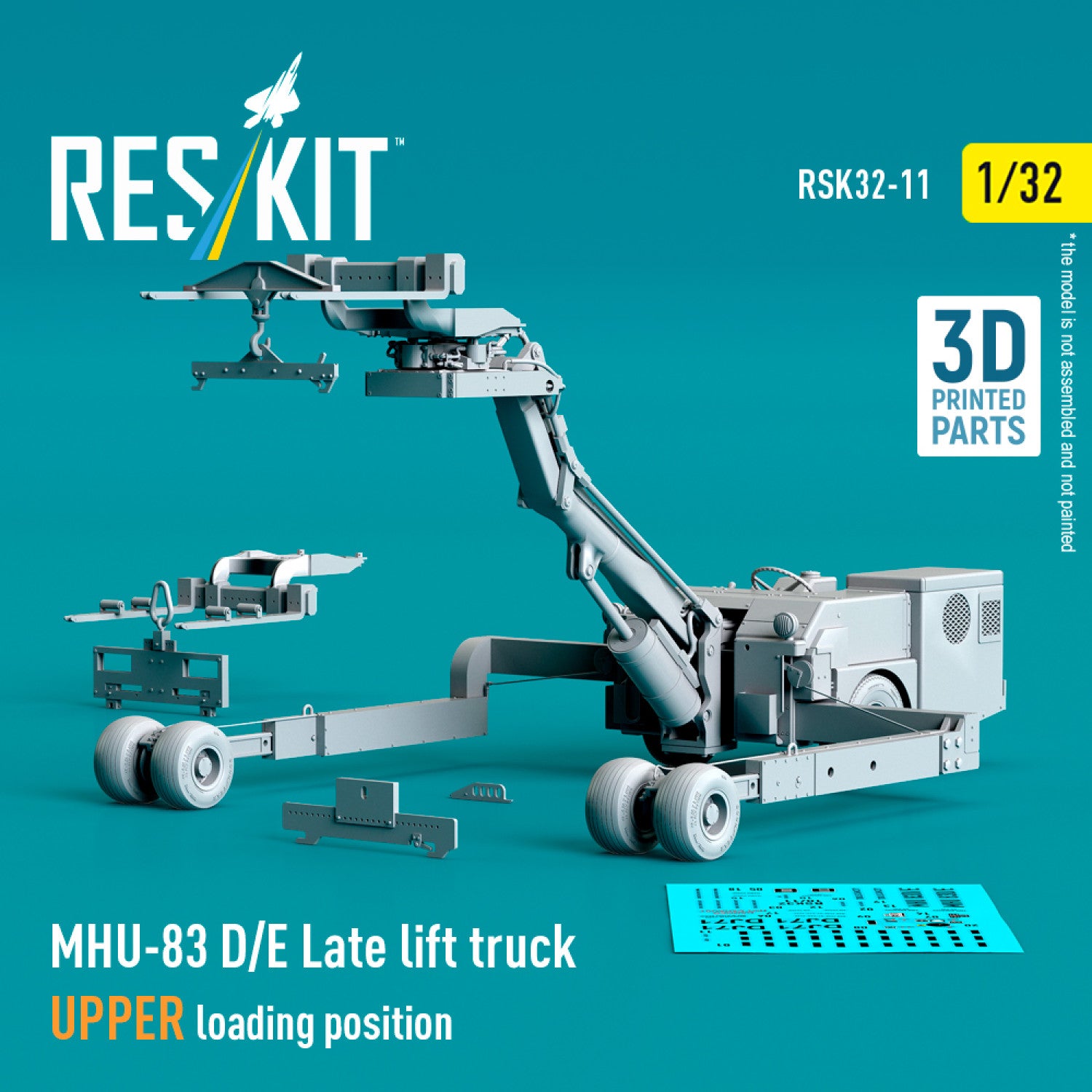 MHU-83 D/E Late Lift Truck UPPER loading position (3D Printed model kit) Scale 1:32 ResKit RSK32-0011