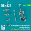 US NAVY MHU-191/M (AERO 21A) Munitions Transporter (with adapters for Bombs) (Carrier Fleet) (3D Printed model kit) Scale 1:35 ResKit RSK35-0008