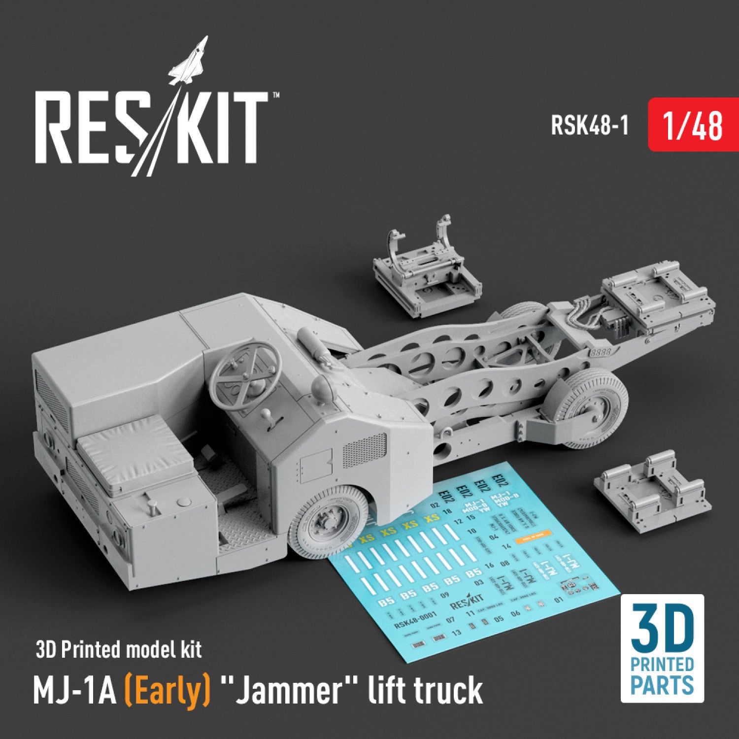 MJ-1A (Early) Jammer Lift Truck (3D Printed model kit) Scale 1:48 ResKit RSK48-0001