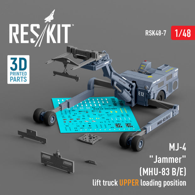 MJ-4 Jammer (MHU-83 B/E) Early Lift Truck UPPER loading position (3D Printed model kit) Scale 1:48 ResKit RSK48-0007