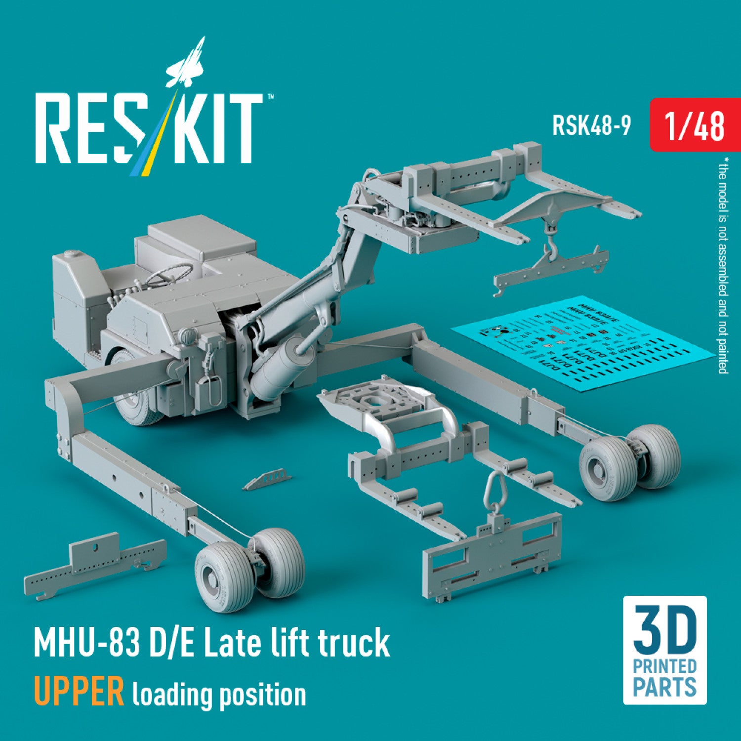 MHU-83 D/E Late Lift Truck UPPER loading position (3D Printed model kit) Scale 1:48 ResKit RSK48-0009