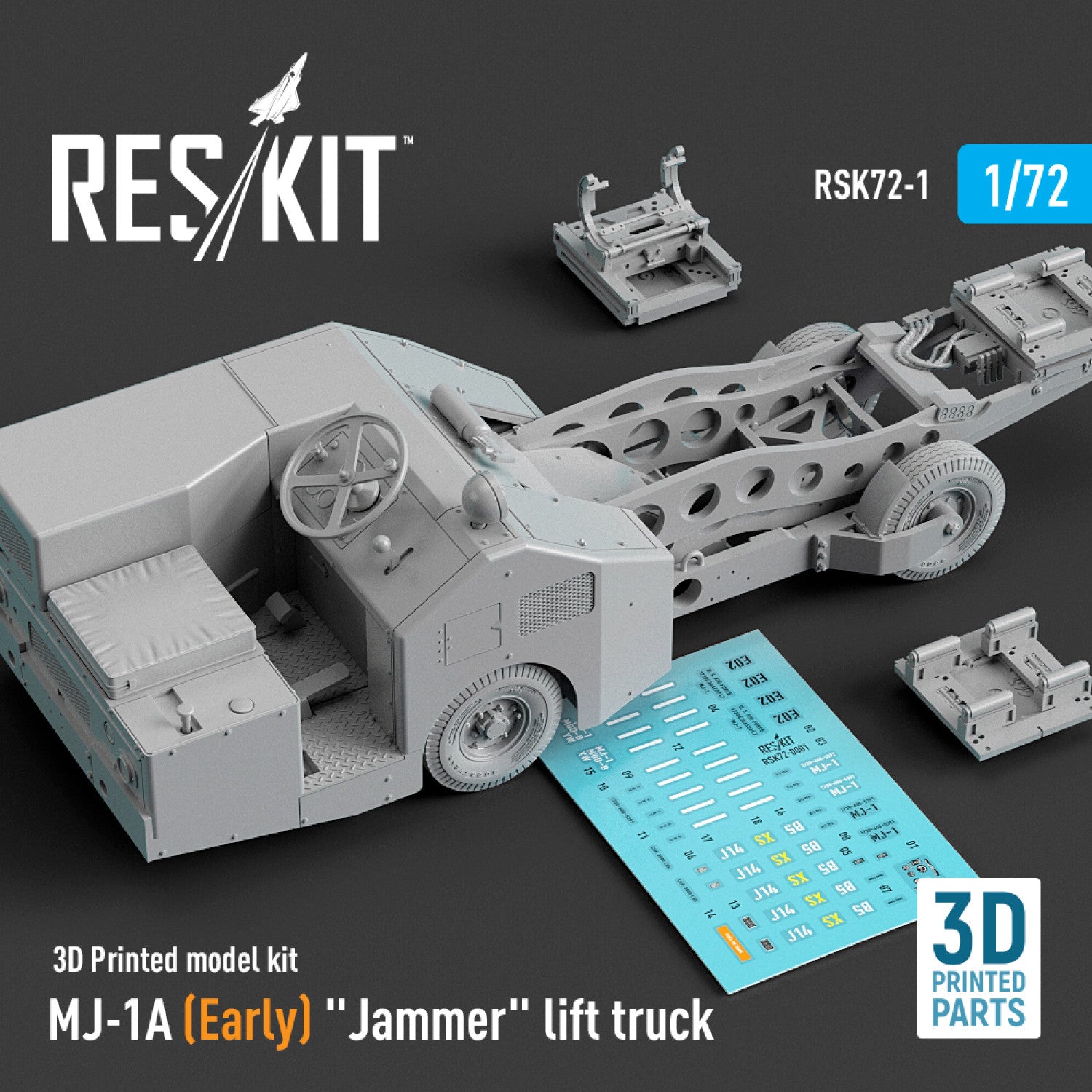 MJ-1A (Early) Jammer Lift Truck (3D Printed model kit) Scale 1:72 ResKit RSK72-0001