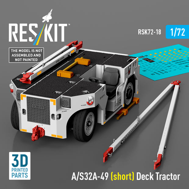 A/S32A-49 (short) Deck Tractor (3D Printed model kit) Scale 1:72 ResKit RSK72-0018