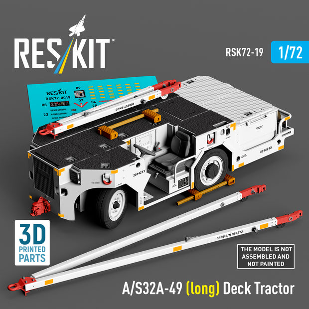 A/S32A-49 (long) Deck Tractor (3D Printed model kit) Scale 1:72 ResKit RSK72-0019
