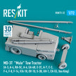 MD-3T Mule Tow Tractor (A-3, A-4, RA-5C, A-6, EA-6B, E-2C, A-7, C-2, F-4, F-8, F-14, F/A-18, OV-10, S-3B, UH-1, CH-53, Sea King) (3D Printed model kit) Scale 1:72 ResKit RSK72-0022
