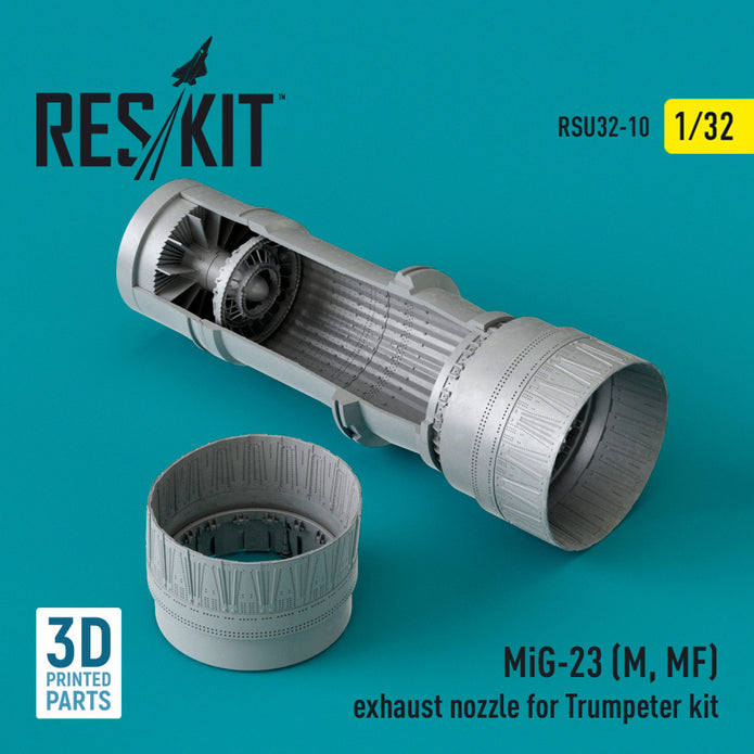 MiG-23 (M, MF) Exhaust Nozzle for Trumpeter kit (3D Printed) Scale 1:32 ResKit RSU32-0010