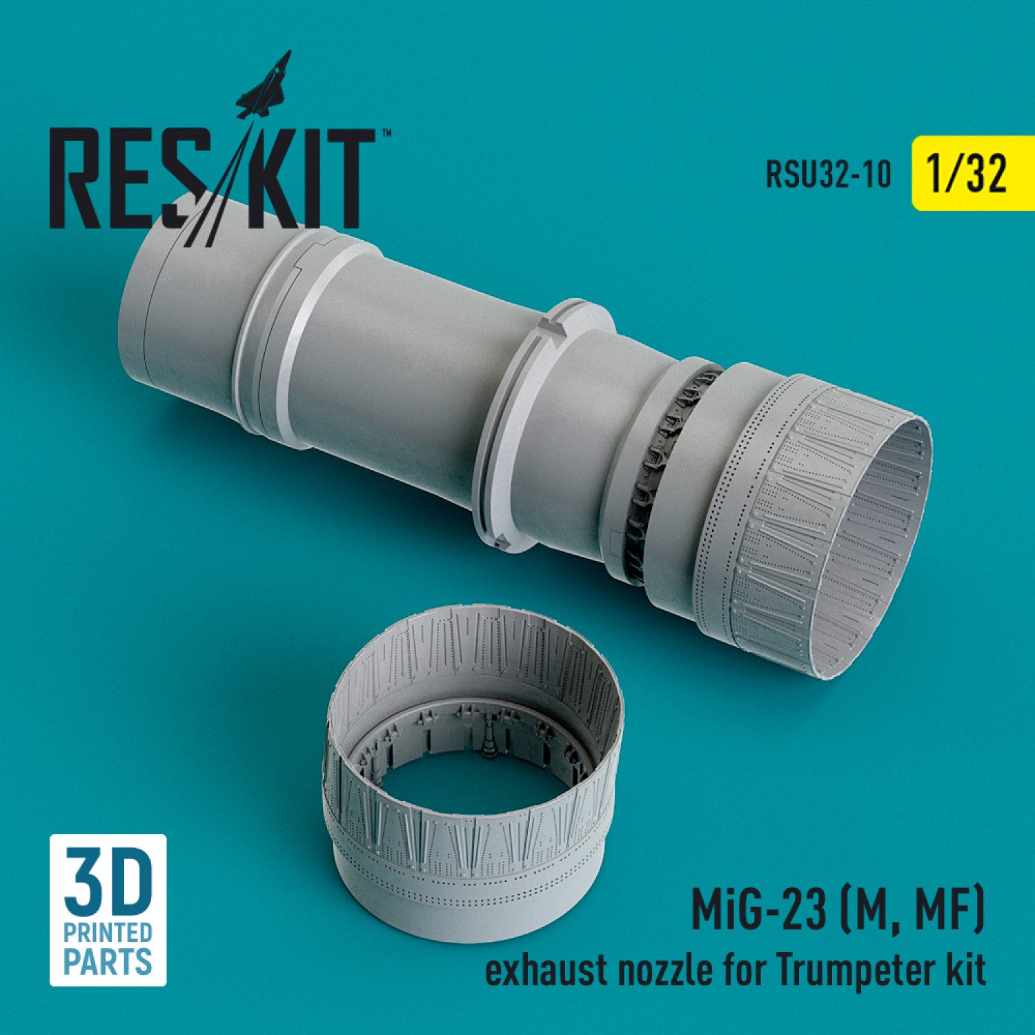 MiG-23 (M, MF) Exhaust Nozzle for Trumpeter kit (3D Printed) Scale 1:32 ResKit RSU32-0010