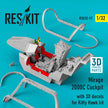 Dassault Mirage 2000C Cockpit with 3D Decals for Kitty Hawk kit Scale 1:32 ResKit RSU32-0057 for Aircraft Model Kit
