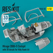 Dassault Mirage-2000-5 Cockpit with 3D Decals for Kitty Hawk kit Scale 1:32 ResKit RSU32-0058 for Aircraft Model Kit