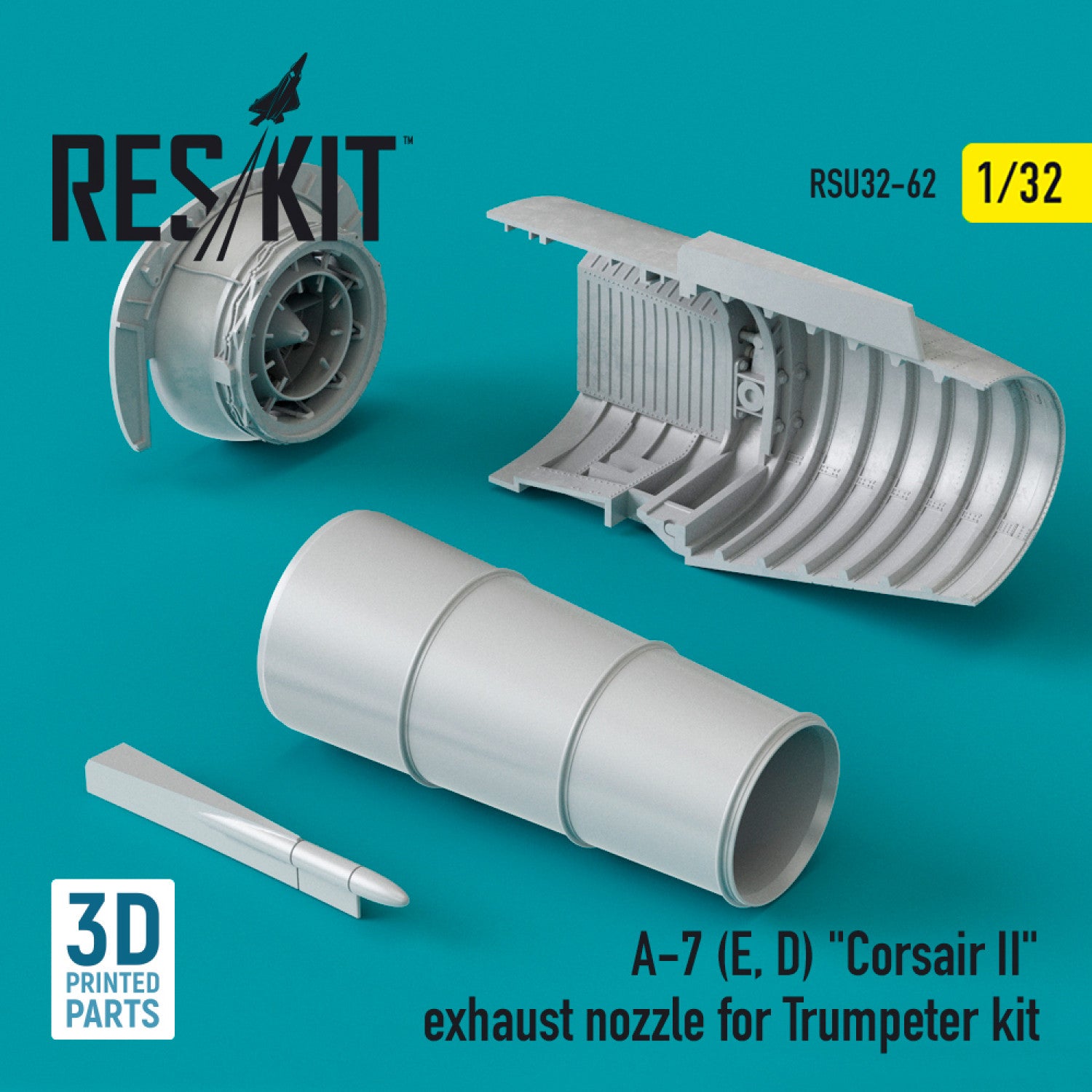 LTV A-7 (E, D) Corsair II Exhaust Nozzle for Trumpeter kit Scale 1:32 ResKit RSU32-0062 for Aircraft Model Kit