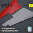 Vortex generators for BAe Hawk T.1 for Revell kit (3D Printing) Scale 1:32 ResKit RSU32-0082 for Aircraft Model Kit