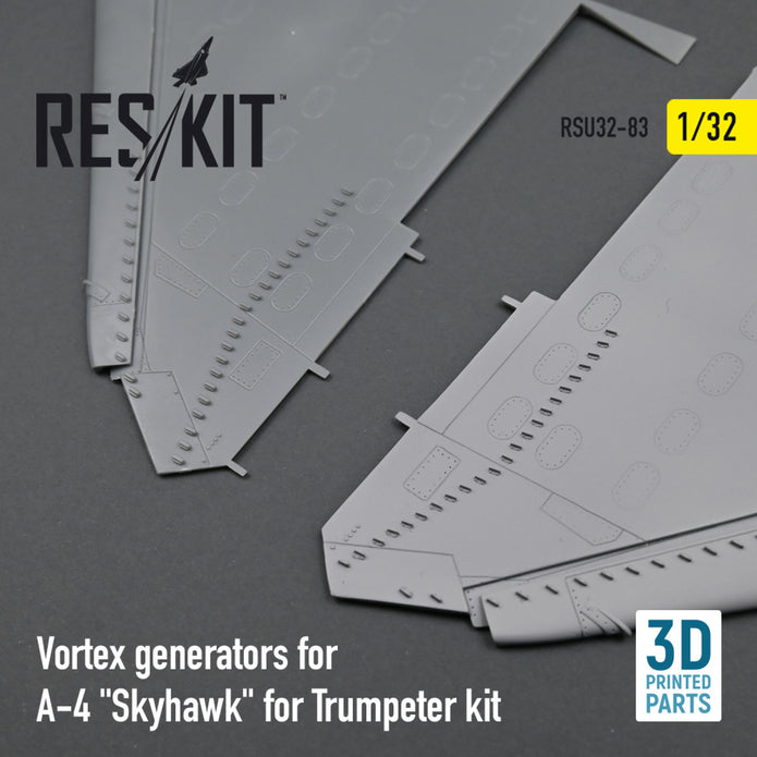 Vortex generators for Douglas A-4 Skyhawk for Trumpeter kit (3D Printing) Scale 1:32 ResKit RSU32-0083 for Aircraft Model Kit