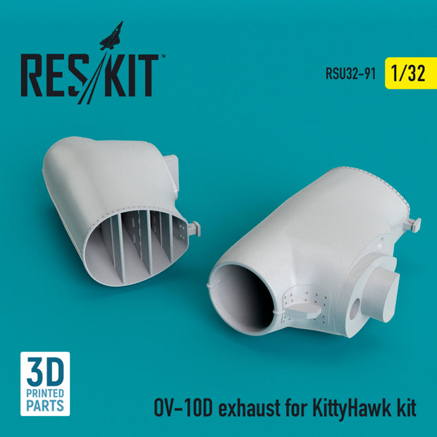 OV-10D Bronco Exhaust for KittyHawk kit (3D Printing) Scale 1:32 ResKit RSU32-0091 for Aircraft Model Kit