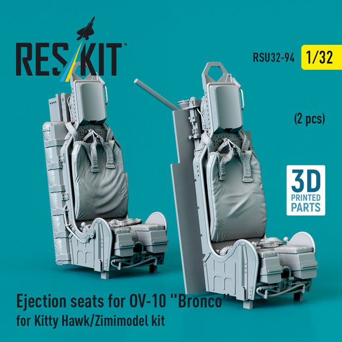 Ejection Seats for North American OV-10 Bronco (2 pcs) for Kitty Hawk/Zimimodel kit (3D Printed) Scale 1:32 ResKit RSU32-0094 for Aircraft Model Kit