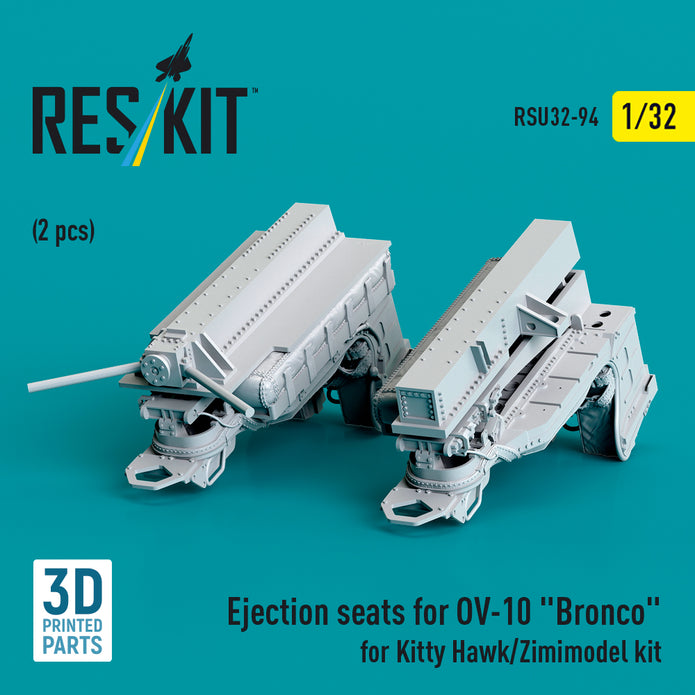 Ejection Seats for North American OV-10 Bronco (2 pcs) for Kitty Hawk/Zimimodel kit (3D Printed) Scale 1:32 ResKit RSU32-0094 for Aircraft Model Kit