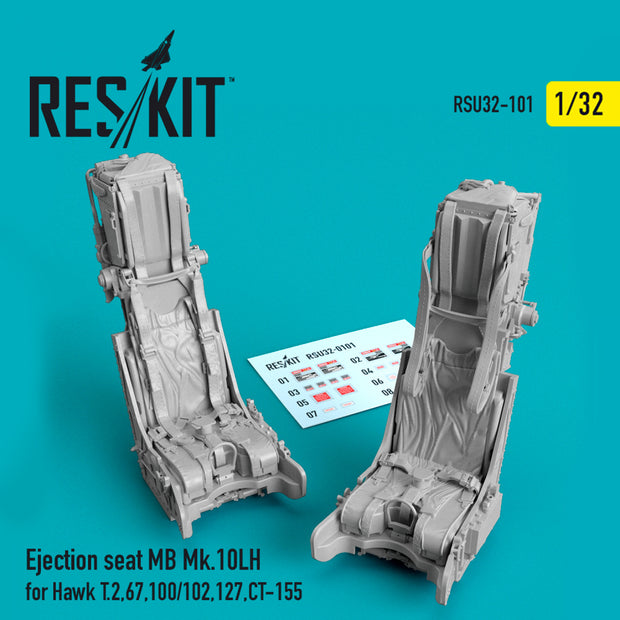 Ejection Seat MB Mk.10LH for Hawk T.2,67,100/102,127,CT-155 (3D printing) Scale 1:32 ResKit RSU32-0101 for Aircraft Model Kit