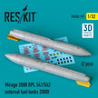 Dassault Mirage 2000 RPL 541/542 External Fuel Tanks 2000lt (2 pcs) (3D Printing) Scale 1:32 ResKit RSU32-0121 for Aircraft Model Kit