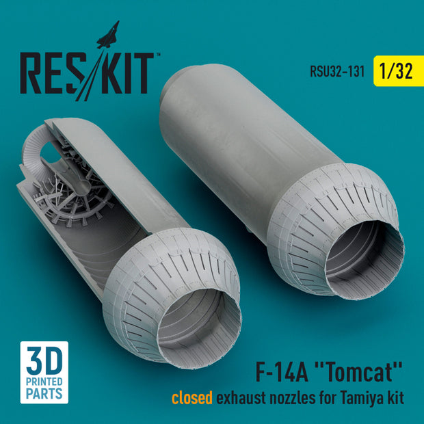 Grumman F-14A Tomcat closed Exhaust Nozzles for Tamiya kit (3D Printed) Scale 1:32 ResKit RSU32-0131 for Aircraft Model Kit
