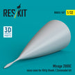 Mirage 2000C nose cone for Kitty Hawk / Zimimodel kit (3D Printed) Scale 1:32 ResKit RSU32-0147