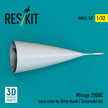 Mirage 2000C nose cone for Kitty Hawk / Zimimodel kit (3D Printed) Scale 1:32 ResKit RSU32-0147