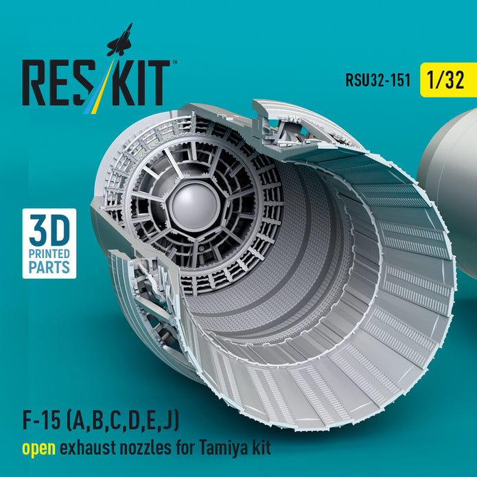 F-15 (A, B, C, D, E, J) open exhaust nozzles for Tamiya kit (3D Printed) Scale 1:32 ResKit RSU32-0151